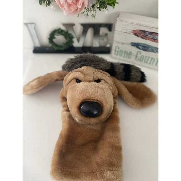 Vintage Dakin 1986 Hound Dog Hand Puppet Coonskin Hat Plush Preschool Teacher - Picture 16 of 16